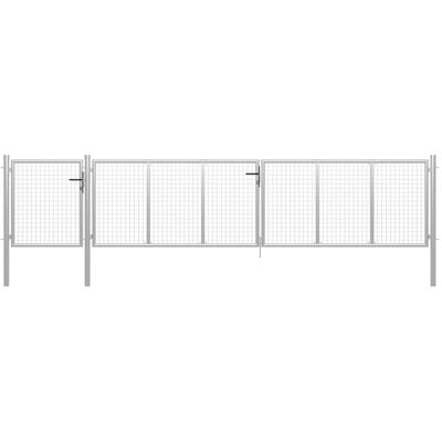 vidaXL Gartentor Stahl 500x75 cm Silber 144352 vidaXL Gartentor Stahl 500x75 cm Silber 144352