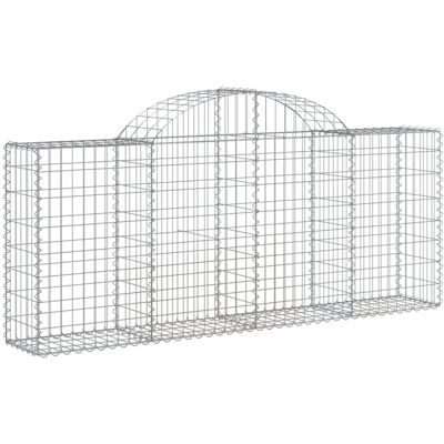 vidaXL Bogenförmige Gabionen - 4 Stück, 200x30x80/100 cm - Gartensperre vidaXL Bogenförmige Gabionen - 4 Stück, 200x30x80/100 cm - Gartensperre