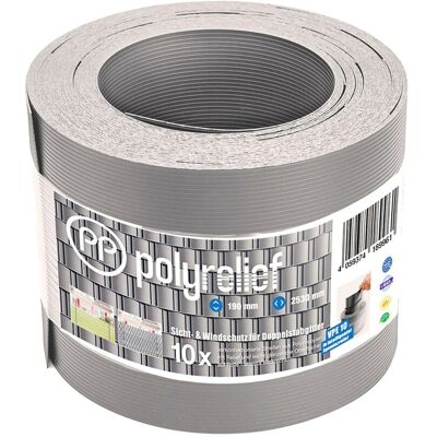 Deutsche Zauntechnik Sichtschutzstreifen Polyrelief opti 30 m x 2,53 m Grau Deutsche Zauntechnik Sichtschutzstreifen Polyrelief opti 30 m x 2,53 m Grau