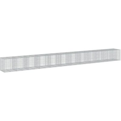 vidaXL Gabione mit Deckel 1150x100x100 cm Eisen 2162879 vidaXL Gabione mit Deckel 1150x100x100 cm Eisen 2162879