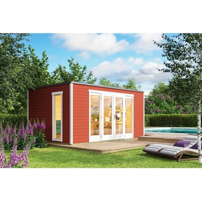 Lasita Holz-Gartenhaus Palermo 2 Flachdach Lasiert 444.4 cm x 300 cm Lasita Holz-Gartenhaus Palermo 2 Flachdach Lasiert 444.4 cm x 300 cm