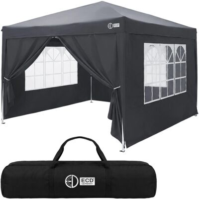 ECD Germany Pop Up Pavillon 3x3 m Anthrazit Faltpavillon Wasserdicht ECD Germany Pop Up Pavillon 3x3 m Anthrazit Faltpavillon Wasserdicht