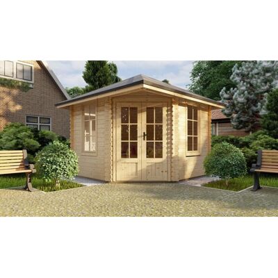 Finn Art Blockhaus 28mm Holz Gartenhaus 3x3m Schweden 31 ohne Fußboden Finn Art Blockhaus 28mm Holz Gartenhaus 3x3m Schweden 31 ohne Fußboden