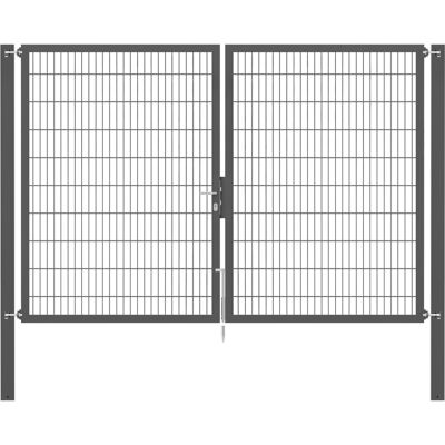 - Doppeltor Flexo Plus 300 cm x 200 cm Pfosten 100 cm x 100 cm Anthrazit - Doppeltor Flexo Plus 300 cm x 200 cm Pfosten 100 cm x 100 cm Anthrazit
