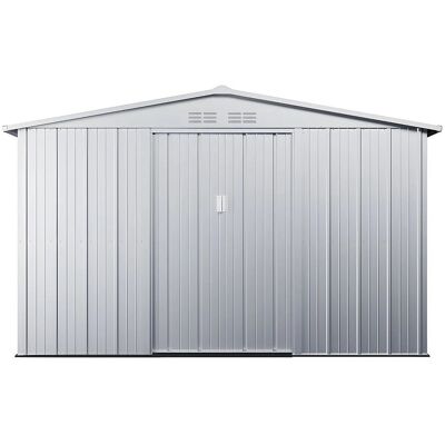 Vente-unique Schrebergartenhaus Linus Hellgrau 302 cm Vente-unique Schrebergartenhaus Linus Hellgrau 302 cm