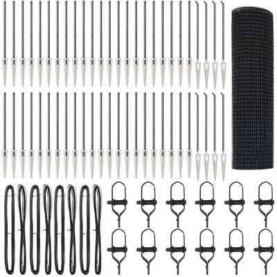 Beschichteter Stahlzaun mit 13 spitzen Pfosten 1x100 m - Zaun Beschichteter Stahlzaun mit 13 spitzen Pfosten 1x100 m - Zaun