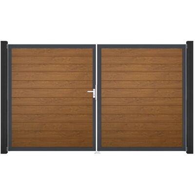 GroJa Tor 2-flg. Basicline Schmal Golden Oak Rahmen 306 cm x 180 cm DIN Links GroJa Tor 2-flg. Basicline Schmal Golden Oak Rahmen 306 cm x 180 cm DIN Links