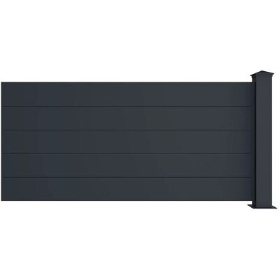 Vente-unique Zaun Nazario Anthrazitgrau 189 cm Vente-unique Zaun Nazario Anthrazitgrau 189 cm