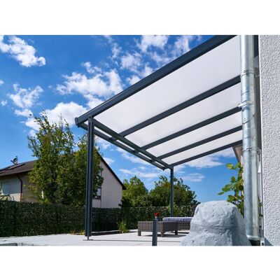 GUTTA Premium Terrassendach - Aluminium, Grau, Blau GUTTA Premium Terrassendach - Aluminium, Grau, Blau