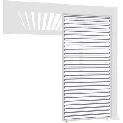 Weide - Pavillonseitenteil Horizontal Lamellenwand Aluminium - White - 0.93m - Pavillonwandpanel Weide - Pavillonseitenteil Horizontal Lamellenwand Aluminium - White - 0.93m - Pavillonwandpanel