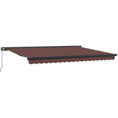 vidaXL Manuelle Braune Markise 450x300 cm - Sonnenschutz & UV-Schutz vidaXL Manuelle Braune Markise 450x300 cm - Sonnenschutz & UV-Schutz