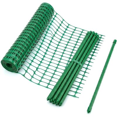 Floordirekt Absperrzaun Chester Set Inkl. 20 Zaunpfosten und Kabelbinder 50 m Grün Floordirekt Absperrzaun Chester Set Inkl. 20 Zaunpfosten und Kabelbinder 50 m Grün