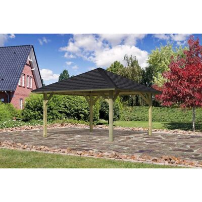 KARIBU Holm 1 beigen Pavillon - Gartenzelt KARIBU Holm 1 beigen Pavillon - Gartenzelt