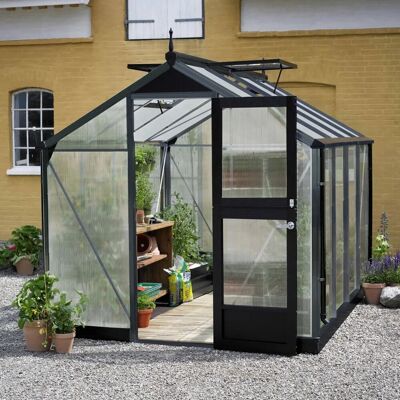 Juliana Kompakt Gewächshaus - Polycarbonat - Anthrazit/Schwarz - 5m² Juliana Kompakt Gewächshaus - Polycarbonat - Anthrazit/Schwarz - 5m²