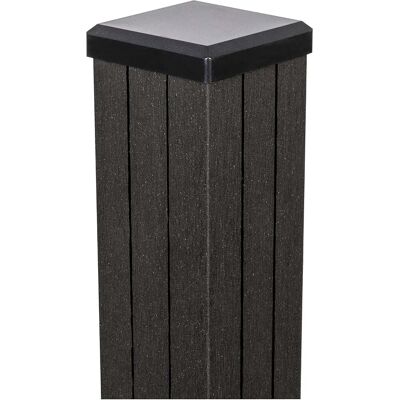 GroJa Pfosten Solid-Fertigzaun mit Pfostenkappe 300 cm x 7 cm x 7 cm Anthrazit GroJa Pfosten Solid-Fertigzaun mit Pfostenkappe 300 cm x 7 cm x 7 cm Anthrazit