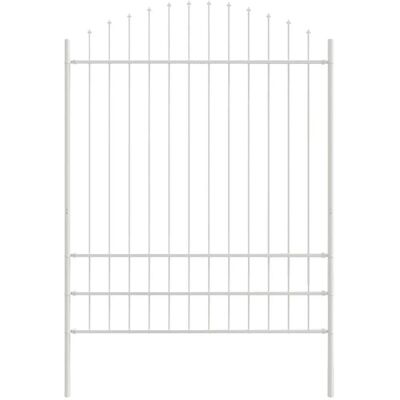 VidaXl Gartenzäunung Weiß 6,8x2 m Stahl VidaXl Gartenzäunung Weiß 6,8x2 m Stahl