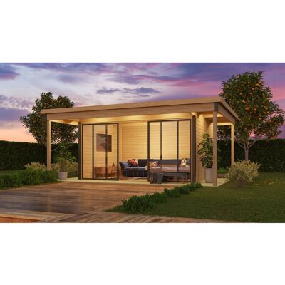 Lasita Gartenhaus Domeo 4 Loggia 578 cm x 401,9 cm Natur/Unbehandelt Lasita Gartenhaus Domeo 4 Loggia 578 cm x 401,9 cm Natur/Unbehandelt