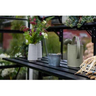 Halls Klappbarer Lamellentisch für Qube Square 235 cm x 55 cm Schwarz Halls Klappbarer Lamellentisch für Qube Square 235 cm x 55 cm Schwarz