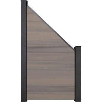 GroJa Solid Steckzaun Schräg schmal 90 cm x 180/90 cm Bi-Color Braun GroJa Solid Steckzaun Schräg schmal 90 cm x 180/90 cm Bi-Color Braun