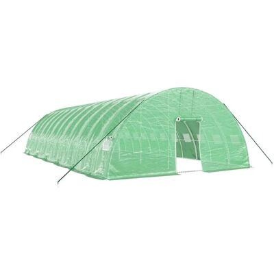 vidaXL Gewächshaus mit Stahlrahmen 12x6x2,85 m - Langlebiges PE-Design vidaXL Gewächshaus mit Stahlrahmen 12x6x2,85 m - Langlebiges PE-Design
