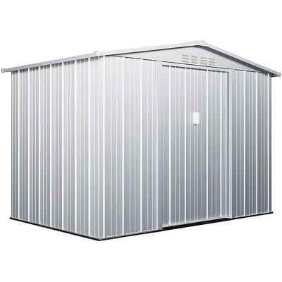 Vente-unique Schrebergartenhaus Linus Hellgrau 257 cm Vente-unique Schrebergartenhaus Linus Hellgrau 257 cm