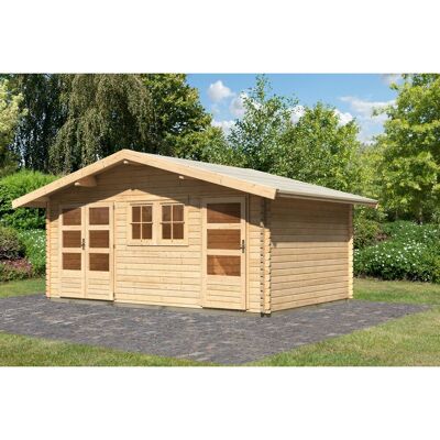 KARIBU Lagor 2 Gartenhaus - 38mm nordische Fichte - Beige KARIBU Lagor 2 Gartenhaus - 38mm nordische Fichte - Beige
