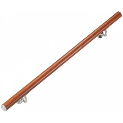 Relaxdays Handlauf Aluminium Edelstahl Braun Silber Mit Wandhalterung 150 cm Relaxdays Handlauf Aluminium Edelstahl Braun Silber Mit Wandhalterung 150 cm