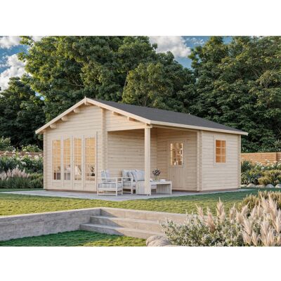 PALMAKO Blockbohlenhaus »Irene«, Holz, BxHxT: 564 x 321 x 598 cm - Gartenhaus PALMAKO Blockbohlenhaus »Irene«, Holz, BxHxT: 564 x 321 x 598 cm - Gartenhaus
