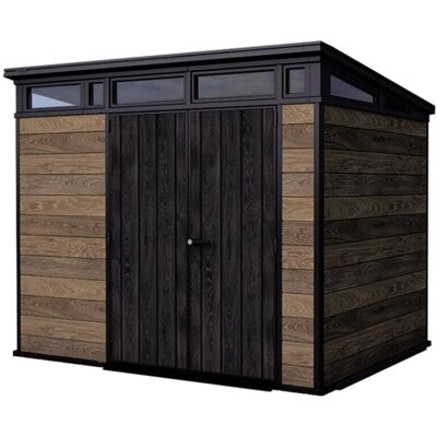 KETER Pent Signature Walnuss Gartenhaus 9x7 Braun 279 x 226 x 216 cm KETER Pent Signature Walnuss Gartenhaus 9x7 Braun 279 x 226 x 216 cm