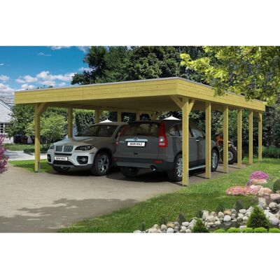 SKANHOLZ Friesland Carport - Flachdach, 2 Fahrzeuge SKANHOLZ Friesland Carport - Flachdach, 2 Fahrzeuge