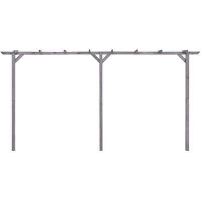 vidaXL - Garten-Pergola Grau 400x40x205 cm - Holzstruktur vidaXL - Garten-Pergola Grau 400x40x205 cm - Holzstruktur
