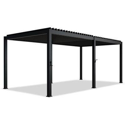 Juskys Pergola Lamellendach Tahiti 3 x 5,9 m Anthrazit Juskys Pergola Lamellendach Tahiti 3 x 5,9 m Anthrazit