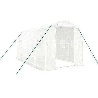 vidaXL Weißes Stahlrahmen Gewächshaus - 4x2x2 m vidaXL Weißes Stahlrahmen Gewächshaus - 4x2x2 m