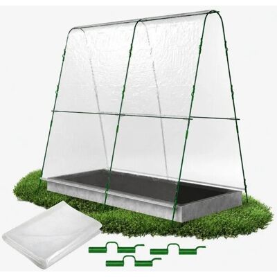 TTL GARDEN Folientunnel Set PEAK L 200 x 120 x 180 cm mit PE Folie Pflanztunnel Foliengewächshaus Frühbeet Gewächshaus Garten TTL GARDEN Folientunnel Set PEAK L 200 x 120 x 180 cm mit PE Folie Pflanztunnel Foliengewächshaus Frühbeet Gewächshaus Garten