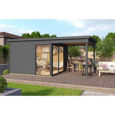Lasita Holz-Gartenhaus Domeo 2 Flachdach Lasiert 504.4 cm x 300 cm 5,82 m² Lasita Holz-Gartenhaus Domeo 2 Flachdach Lasiert 504.4 cm x 300 cm 5,82 m²