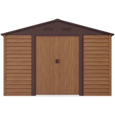 Vente-unique Schrebergartenhaus Arsego Naturfarben Dunkel 309 cm Vente-unique Schrebergartenhaus Arsego Naturfarben Dunkel 309 cm