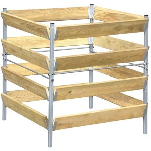 Bellissa Komposter verzinkt mit Lärchenholzdielen M 730, Bellissa Komposter verzinkt mit Lärchenholzdielen M 730,