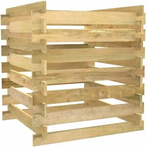 DELUKE Komposter Garten ANDRI 90x90x90cm Kiefernholz Imprägniert Lattenrostkomposter Komposter Holz Schnellkomposter DELUKE Komposter Garten ANDRI 90x90x90cm Kiefernholz Imprägniert Lattenrostkomposter Komposter Holz Schnellkomposter