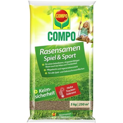 COMPO Rasen-Samen Spiel & Sport - Dicht, Schnell Keimend COMPO Rasen-Samen Spiel & Sport - Dicht, Schnell Keimend