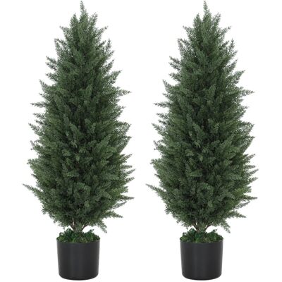 HOMCOM Künstliche Zypresse 2er-Set Groß 90 cm HOMCOM Künstliche Zypresse 2er-Set Groß 90 cm