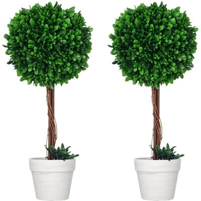 HOMCOM Künstliche Pflanzen 2er-Set mit Blumentopf HOMCOM Künstliche Pflanzen 2er-Set mit Blumentopf