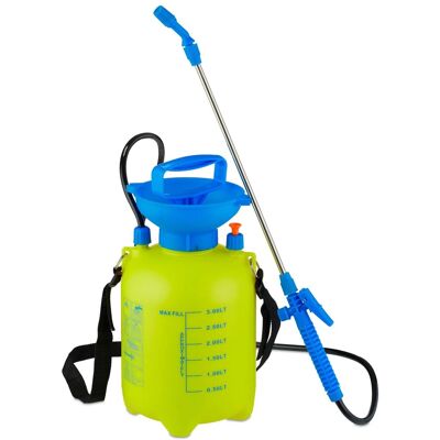 Relaxdays Drucksprüher mit Lanze Kunststoff Gelb Blau Verstellbar 3 Liter Relaxdays Drucksprüher mit Lanze Kunststoff Gelb Blau Verstellbar 3 Liter