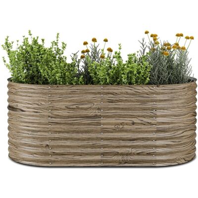 Blumfeldt High Grow Hochbeet 100x80x200 cm 1.169 L Wetterfest Offene Bodenstruktur Oval Dunkles Holz Blumfeldt High Grow Hochbeet 100x80x200 cm 1.169 L Wetterfest Offene Bodenstruktur Oval Dunkles Holz
