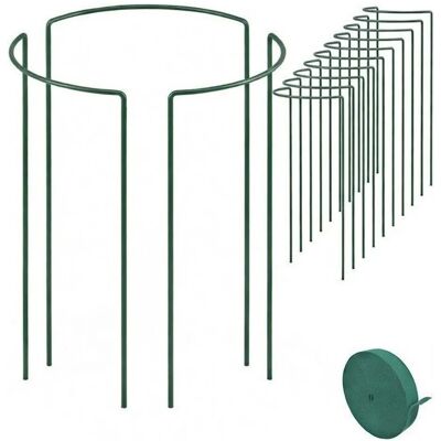 TTL GARDEN Strauchstütze 70x40cm 20er Set Inkl. 10m Klettband Pflanzenhalter für Stauden Sträucher Rosen Rankhilfe Metall TTL GARDEN Strauchstütze 70x40cm 20er Set Inkl. 10m Klettband Pflanzenhalter für Stauden Sträucher Rosen Rankhilfe Metall