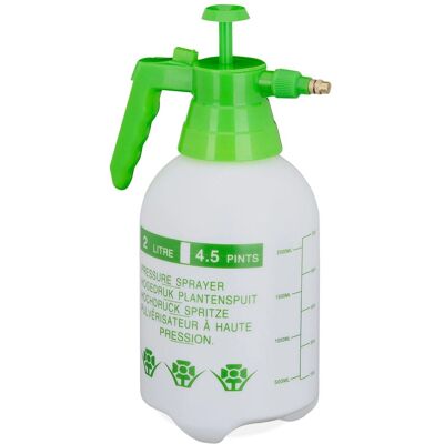 RELAXDAYS 2-Liter Drucksprüher - Verstellbarer Düse Garten Weiß Grün RELAXDAYS 2-Liter Drucksprüher - Verstellbarer Düse Garten Weiß Grün