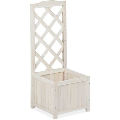 Relaxdays Rankkasten Tannenholz Weiß mit Rankgitter 90 cm x 36 cm x 36 cm 2,3 kg Relaxdays Rankkasten Tannenholz Weiß mit Rankgitter 90 cm x 36 cm x 36 cm 2,3 kg