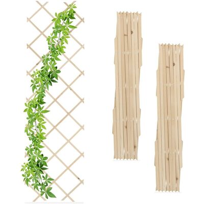 Relaxdays Holzpflanzenraster-Set - Erweiterbar, 180x60cm Relaxdays Holzpflanzenraster-Set - Erweiterbar, 180x60cm