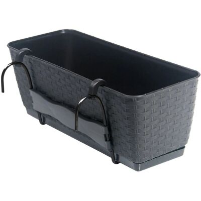 BigDean Blumenkasten Blumentopf Blumenkasten Pflanzkübel Pflanzgefäß Pflanztopf Balkonkasten ca. 49 x 16 x 17 cm L x B x H 12 Liter BigDean Blumenkasten Blumentopf Blumenkasten Pflanzkübel Pflanzgefäß Pflanztopf Balkonkasten ca. 49 x 16 x 17 cm L x B x H 12 Liter