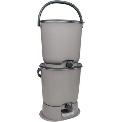 Skaza Biomülleimer Bokashi Essential 2er Set Hellgrau Skaza Biomülleimer Bokashi Essential 2er Set Hellgrau
