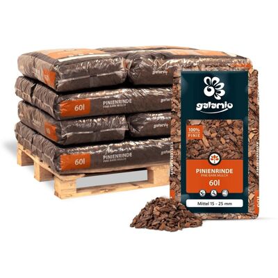 Galamio Rindenmulch Pinie Mittel 60l x 12 Sack 720l 12er Palette Galamio Rindenmulch Pinie Mittel 60l x 12 Sack 720l 12er Palette